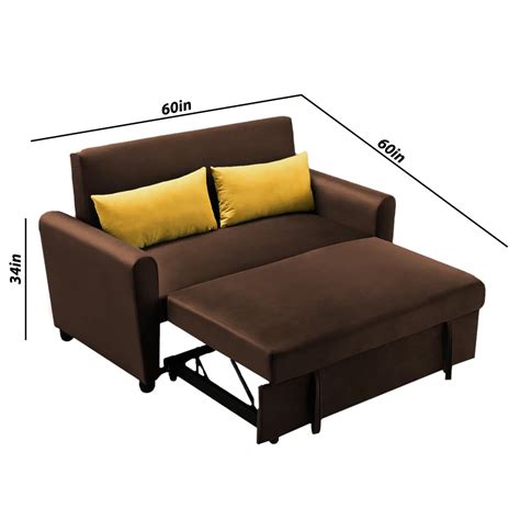Casaliving Treshta 2 Seater Sofa Cum Bed Sofa Set for Living Room (Bro