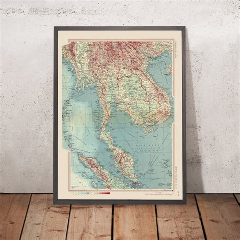 Old Map of Indonesia, Thailand and Malaya, 1967: Jakarta, Bangkok, Kuala Lumpur - Etsy