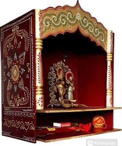 JAMWAIART Temple for Home Pooja, Arti Engineered Wood, Solid Wood Home ...