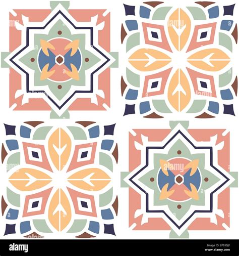 Vector Retro or Traditional Portuguese or Moroccan Style Flooring Tiles ...