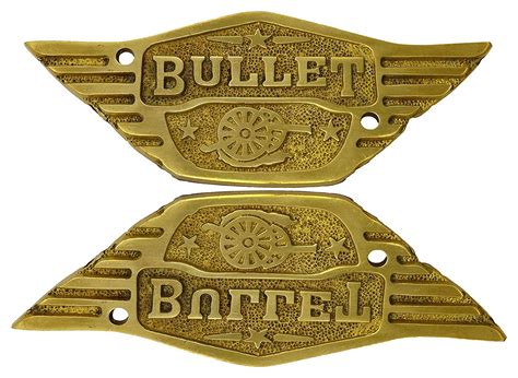 Golden Fox 101 Tool Box Gold Front Styling Emblem for Bullet Bike (Set ...