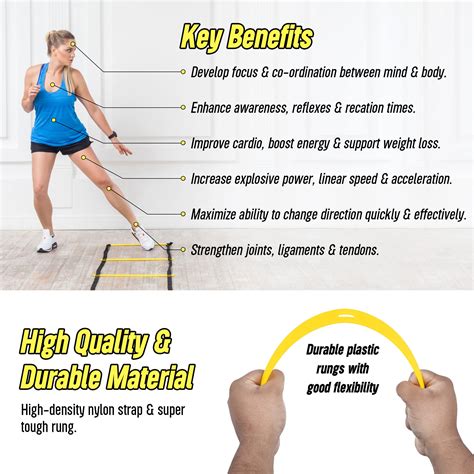 Snapklik.com : 20ft Sports Agility Ladder For Men Women And Kids, Speed ...