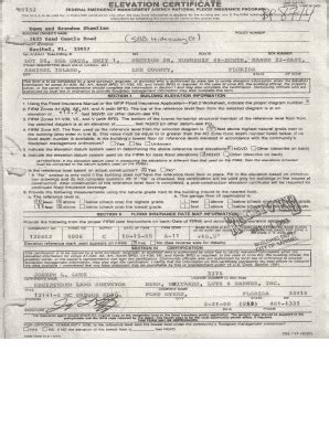 Fillable Online Flood Insurance Elevation Certificate 2023 - Federal ...
