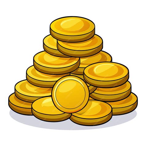 Heap of gold coins clipart vector art and illustration | Premium AI ...
