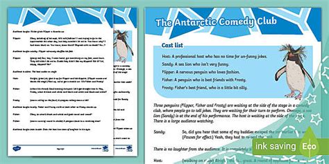 Year 4 Play Script Example Activity | Parent Reading Support