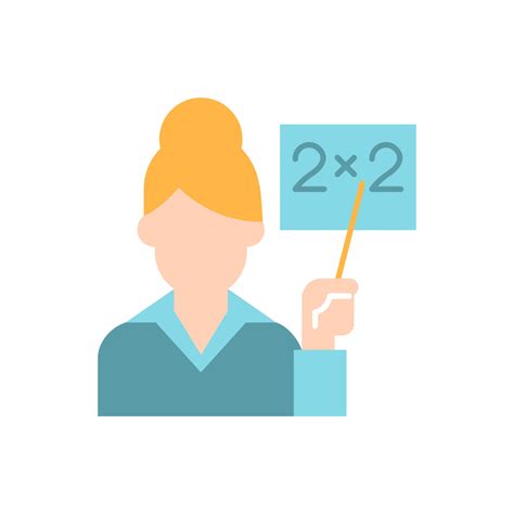 Pink collar worker vector flat color icon. Woman teaching class ...