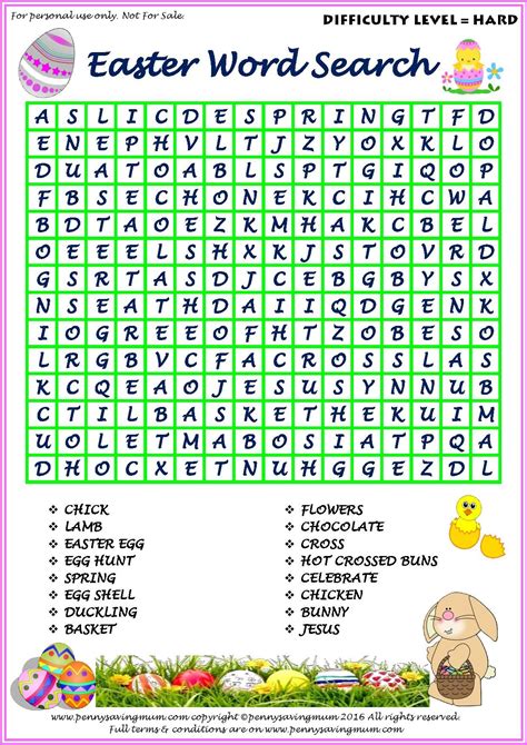 Printable Easter Word Search Puzzles - Printable Board Games