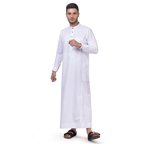 Buy MashrooNew Unicus White Saudi Thobe Jubba for Men Online at ...