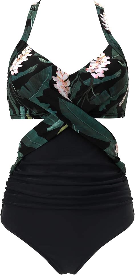 RXRXCOCO Women Front Cross CutOut One Piece Swimsuit India | Ubuy