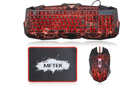 Amazon.in: Buy MFTEK Combo of Crack 3 Colors LED Backlit USB Wired ...