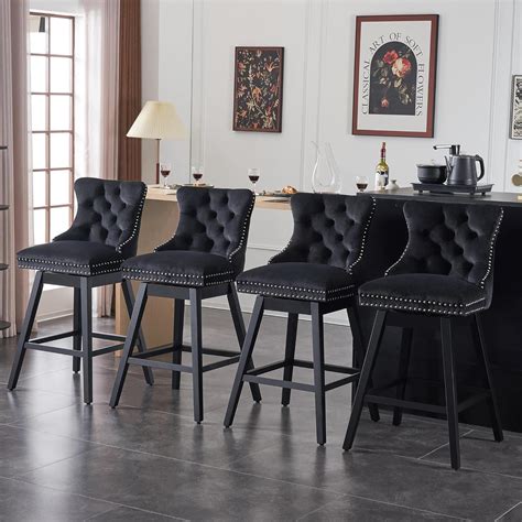 Amazon.com: Fahomiss Counter Height Bar Stools, 360 Swivel Bar Stools ...