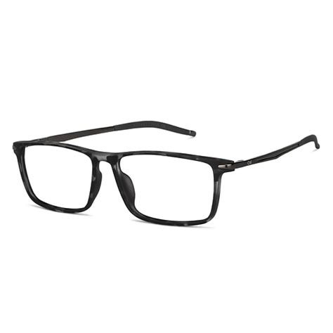 Buy Black Tortoise Gunmetal Grey Full Rim Rectangle Lenskart Air ...