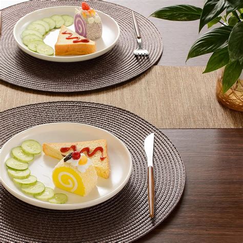 Buy TIED RIBBONS PVC Round Table Mat Placemats for Dining Table Kitchen ...