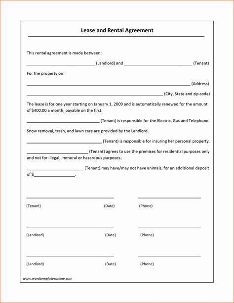Tenant Buyout Agreement Template