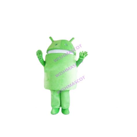 Green Android System Robot Mascot Costume