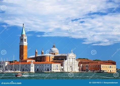 San Giorgio Maggiore Island in Venice, Italy Stock Image - Image of ...