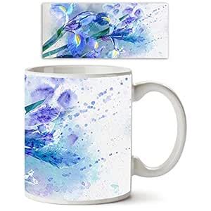 Buy ArtzFolio Watercolor Floral Artwork | Ceramic Coffee Tea Mug Inside ...