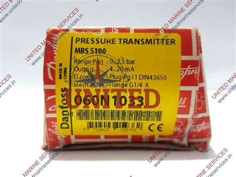 DANFOSS 060N1033 PRESSURE TRANSMITTER MBS 5100 0...2,5 BAR | United ...