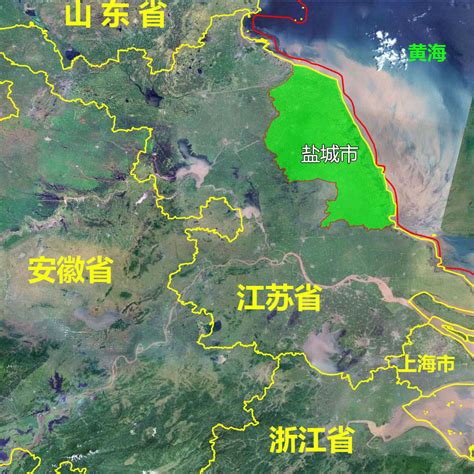 11张地形图，快速了解江苏省盐城各市辖区县市_总面积