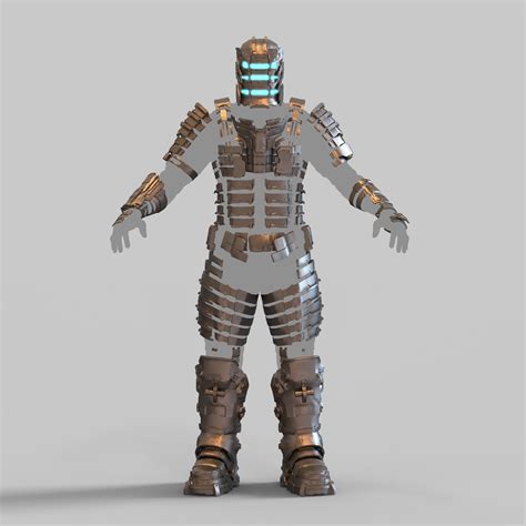 Dead Space Remake LVL 5 Isaac Clarke Full Body Wearable Armor 3D model ...