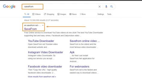 Savefrom.net Tutorial 的图像结果