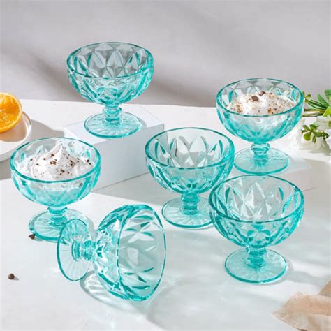 Luxe Glass Dessert Bowl Grey Set Of 6 300 ml Online - Premium Dessert ...