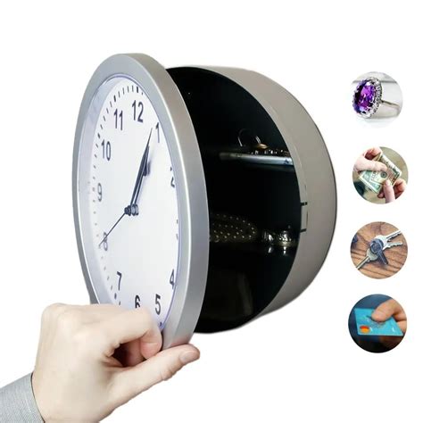 VIPREKHO Hiding place for valuables, wall clock with secret compartment ...