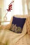 Buy Blue 100% Cotton Bijnor Block Print Cushion Covers - Set Of 4 by ...