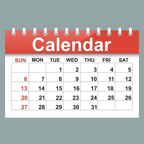 Vector illustration of calendar in flat style | Premium Vector