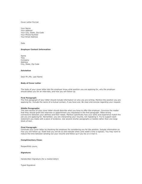 Cover Letter Format 的图像结果