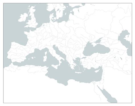 Blank Map of Europe and North Africa (rivers) by Kuusinen on ... - Worksheets Library