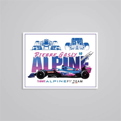 Alpine F1 Team Pierre Gasly Cars & Bikes Stickers