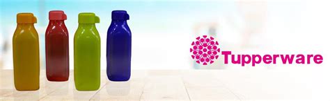 Tupperware AquaSafe Square Frosty Bottles - 500 ml - Set of 4 : Amazon ...
