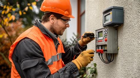 Electrician working with electrical panels circuit boards | Premium Photo