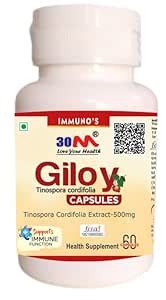 Buy 30M Giloy Capsules Tinospora Cordifolia Capsule | Immunity Enhancer ...