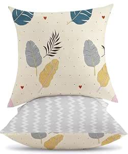 Buy IVAZA Floral Printed Throw Cushion Covers Premium Cotton Square ...