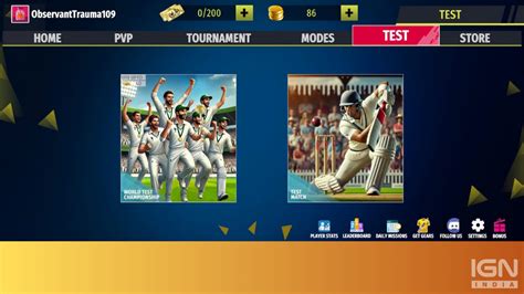 How to Play Test Matches and WTC Mode in Epic Cricket