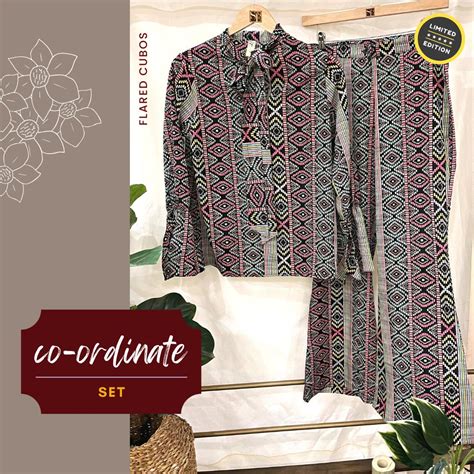 Women's Co-ord Set - Flared Cubos – S & F Online Store