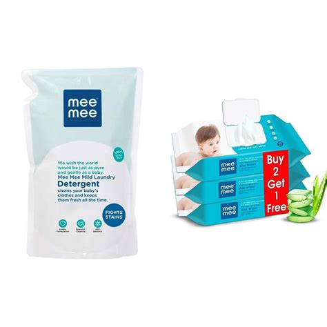Mee Mee Mild Baby Liquid Laundry Detergent (500 ml - Refill Pack)&Mee ...