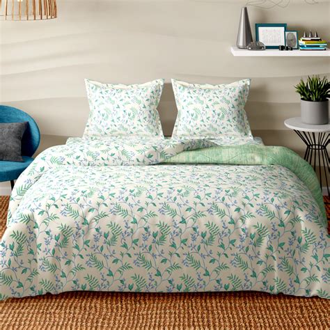 Buy PORTICO Melange Green Floral Printed Cotton Queen Bed in a Bag ...