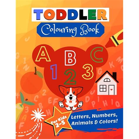 Buy Toddler Coloring Book ABC,123 Coloring Pages, Easy, Large, Giant ...