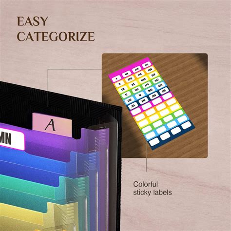 Buy ABC life 26 Pockets Accordian File Organizer,Expanding File Folder ...