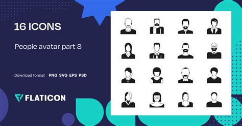 People avatar part 8 Icon Pack | 16 .SVG Icons