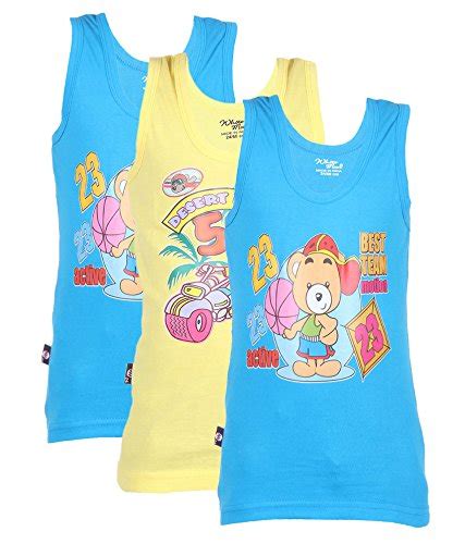 Buy White Moon Printed Vests - Pack of 3 Multicolour at Amazon.in