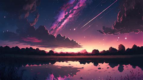 🔥 Free Download Sunset Anime Art Clouds Sky Scenery 4k Wallpaper Iphone ...