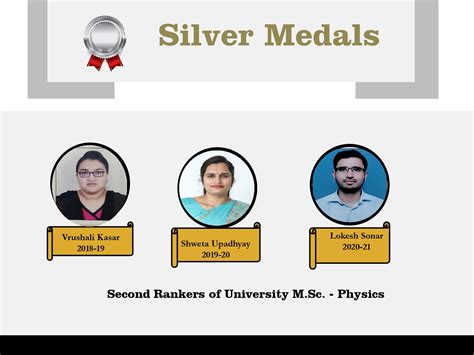 University Rankers - Silver medal