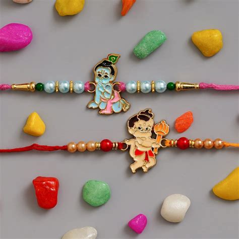Buy eCraftIndia Multi-Color Religious Lord Krishna & Lord Hanuman ...