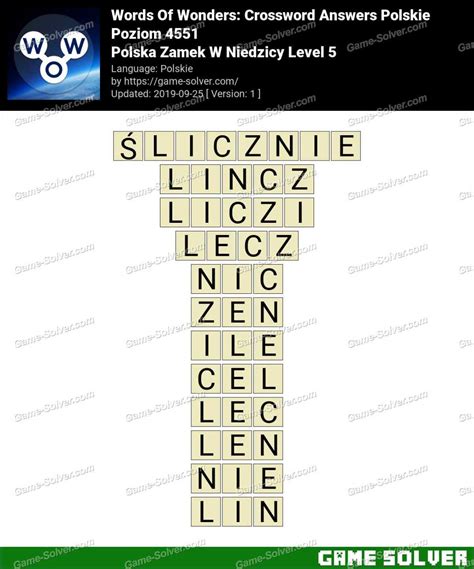 Words Of Wonders Polska Zamek W Niedzicy Level 5 Answers • Game Solver