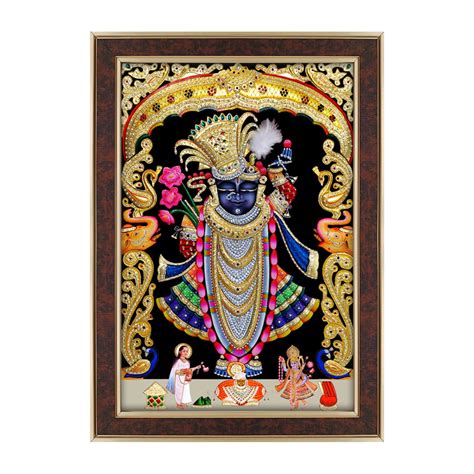 Dharvika Innovations Shrinathji Photo with Frame Big Size, Shreenathji ...