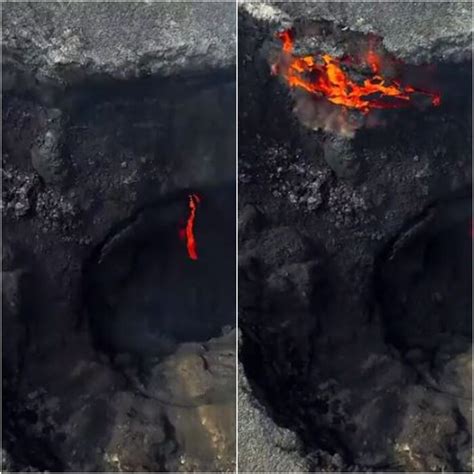 Fagradalsfjall mountain volcano collapsing pictures - 800 साल से सोया ...